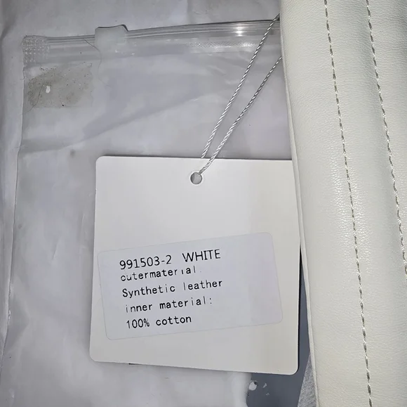 NEW Amelie Galanti White Quilted Crossbody Clutch – Faux Leather Wristlet Bag - Picture 5 of 6